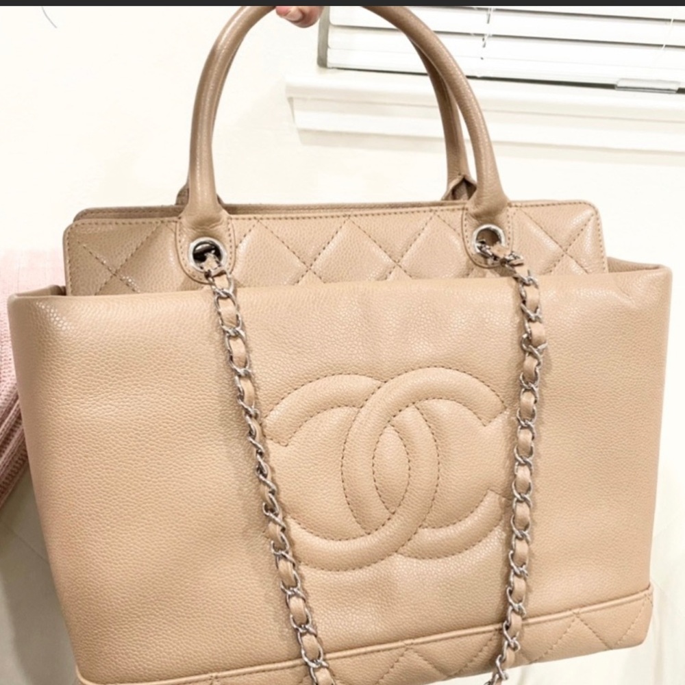 Chanel Caviar Tote Top Handle Bag